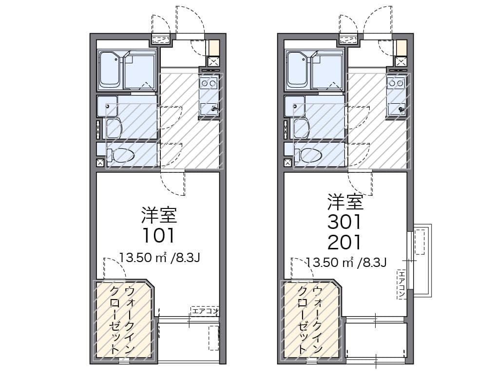 レオネクストエクセルアサヒⅡ 3階の間取り 1