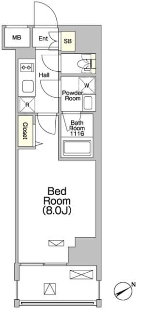 ＧＲＡＣＩＡ　ＰＬＡＣＥ　ＨＯＮＫＯＭＡＧＯＭＥ 5階の間取り 1