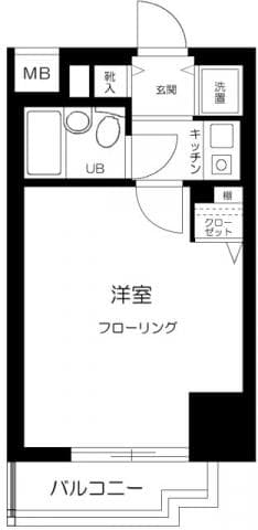 大森海岸駅 徒歩5分 マンション 11階の間取り 1