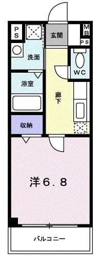 ウエストコート西山 3階の間取り 1