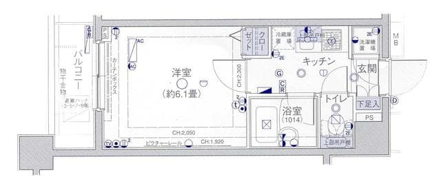 パレステュディオ小石川後楽園 5階の間取り 1