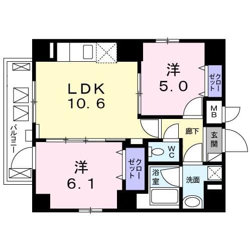 ＴＲ白金 4階の間取り 1