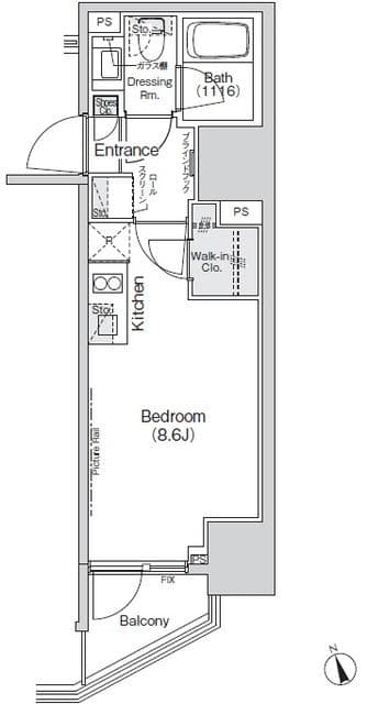 Ｂｅｌｌｅ　Ｖｕｅ新橋 10階の間取り 1