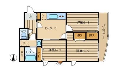 エーデルブルーメセブン 6階の間取り 1