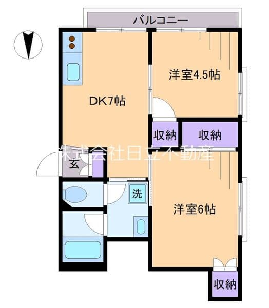 メゾンドモロ 2階の間取り 1