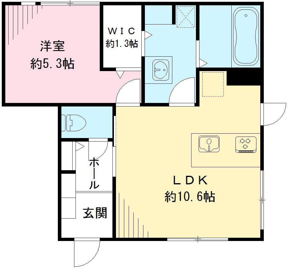 ラシーネ上用賀 1階の間取り 1