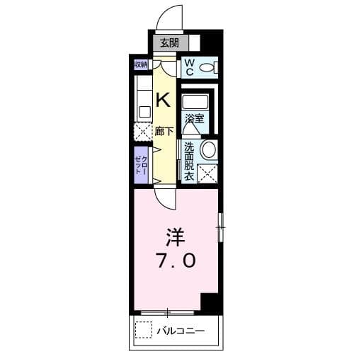 センター　ビレッジ　Ⅱ 3階の間取り 1