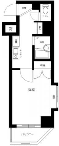 笹塚駅4分マンション 6階の間取り 1