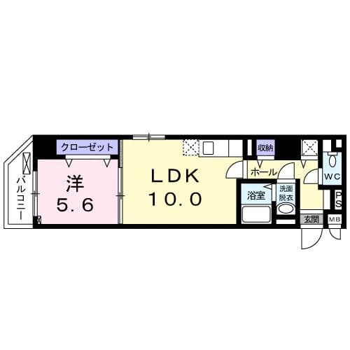 スターアヴェニュー 9階の間取り 1