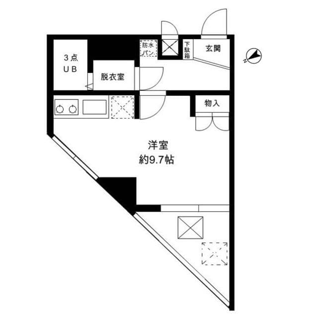 FUKASAWA614マンション 4階の間取り 1