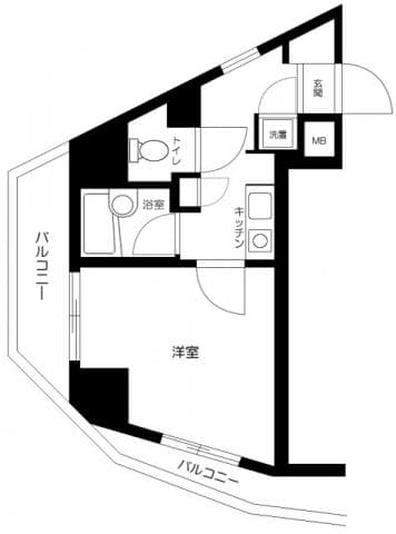 五反田駅 徒歩6分 マンション 4階の間取り 1