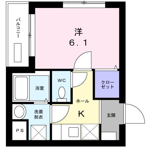 リビエール浜川 1階の間取り 1