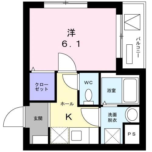 リビエール浜川 2階の間取り 1