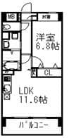 プライムアーバン千駄木 5階の間取り 1