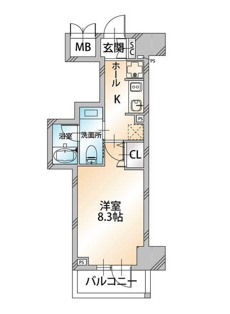 コンシェリア東京　ＩＲＩＹＡ　ＳＴＡＴＩＯＮ　ＦＲＯＮＴ 11階の間取り 1