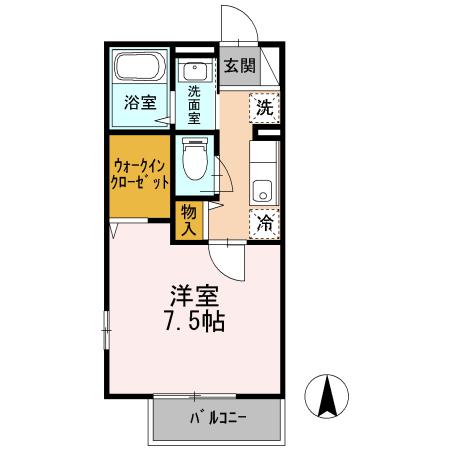 セジュール六の坂 2階の間取り 1