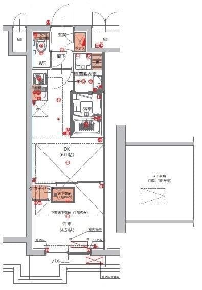 ハーモニーレジデンス東京南砂パークサイド 1階の間取り 1