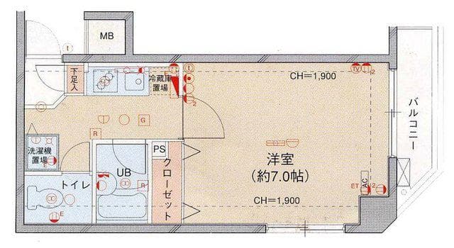 菱和パレス渋谷西壱番館 2階の間取り 1