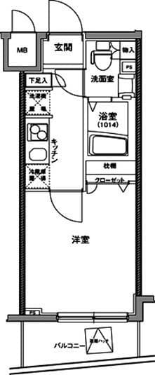 ハーモニーレジデンス東京イーストコア 7階の間取り 1