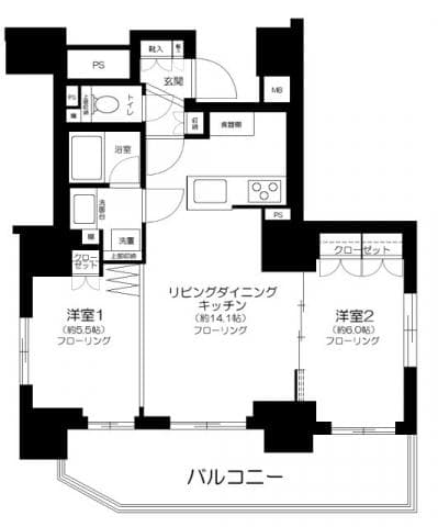 ネベル板橋 9階の間取り 1