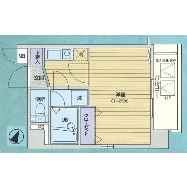 ロアール日本橋三越前 10階の間取り 1