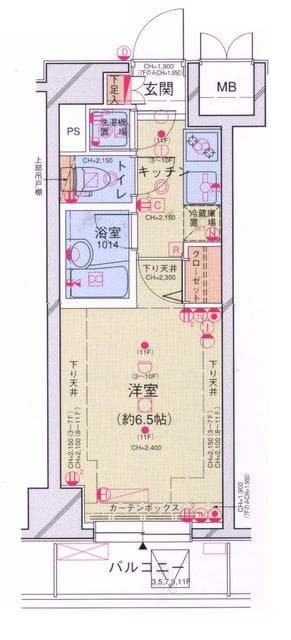 パレステュディオＤｉｍｔ大森 6階の間取り 1