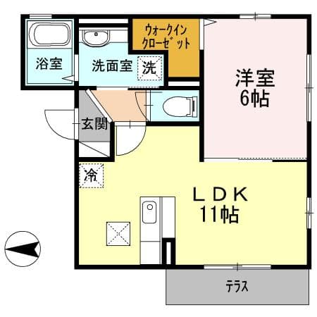 シャルム清澄白河 1階の間取り 1