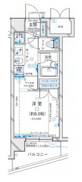 パレステュディオ三田 2階の間取り 1