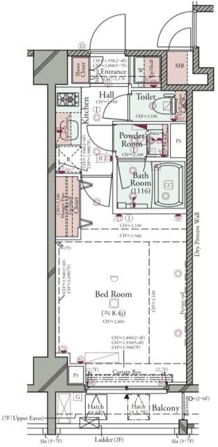 コンシェリア池袋 ＴＨＥ ＲＥＳＩＤＥＮＣＥ ＷＥＳＴ 3階の間取り 1