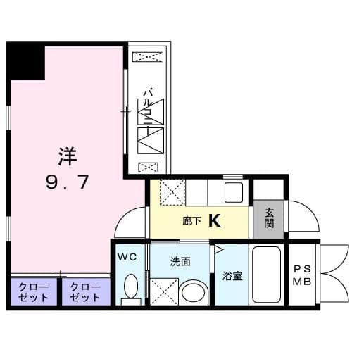 プリムローズ　アカバネ 6階の間取り 1