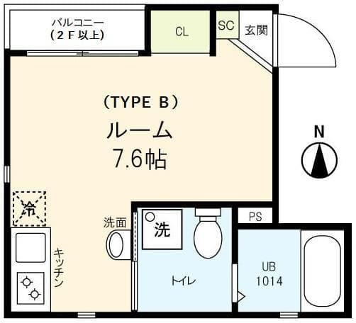 エスト清澄白河 3階の間取り 1