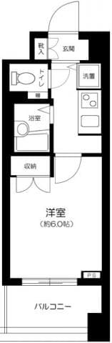 メインステージ麻布十番Ⅱ 7階の間取り 1