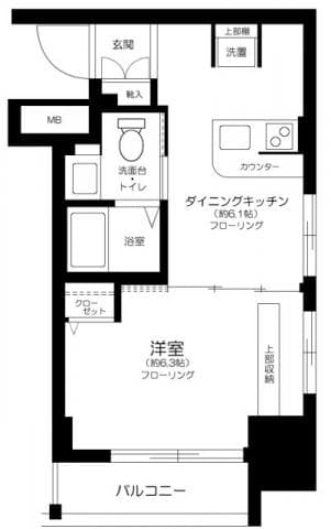 エステムプラザ飯田橋タワーレジデンス 5階の間取り 1