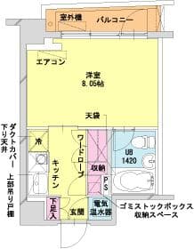 ＨＦ八丁堀レジデンスⅡ 3階の間取り 1