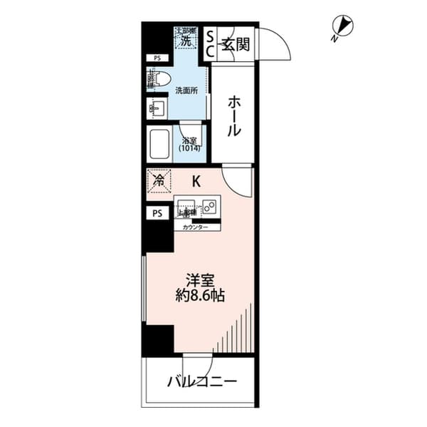 プレール・ドゥーク日本橋浜町 6階の間取り 1