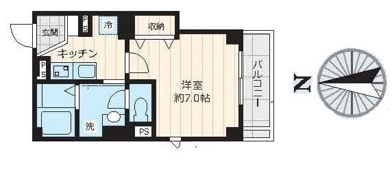 Araiz　APARTMENT 1階の間取り 1