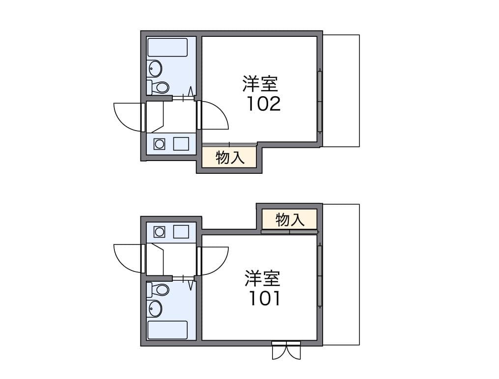 レオパレス新高円寺 2階の間取り 1