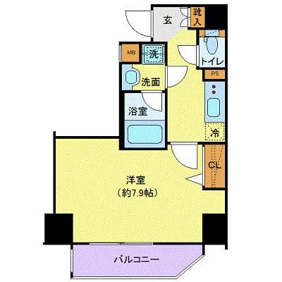 ジェノヴィア新御徒町スカイガーデン 12階の間取り 1