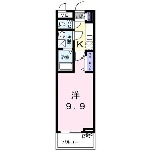 アルカディアＳ 2階の間取り 1