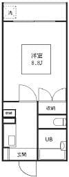 コーポ山吹 206の間取り 1