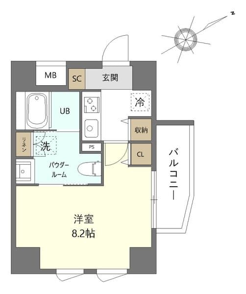 シュブラン大井町 4階の間取り 1