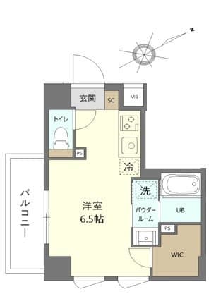 シュブラン大井町 8階の間取り 1