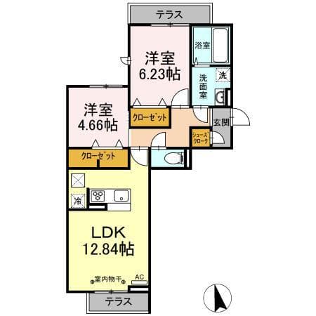 仮称D-room花畑1丁目 1階の間取り 1