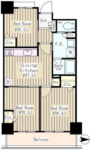 イーストコア曳舟一番館 16階の間取り 1