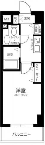 田端駅 徒歩9分 マンション 5階の間取り 1