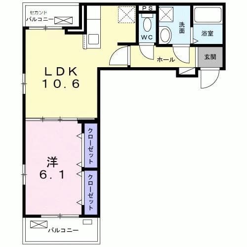 マーレ南長崎 3階の間取り 1