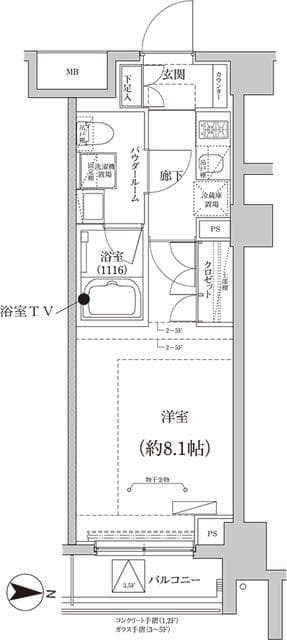 CREALpremier大島 1階の間取り 1