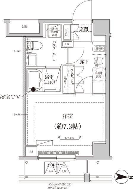 CREALpremier大島 2階の間取り 1