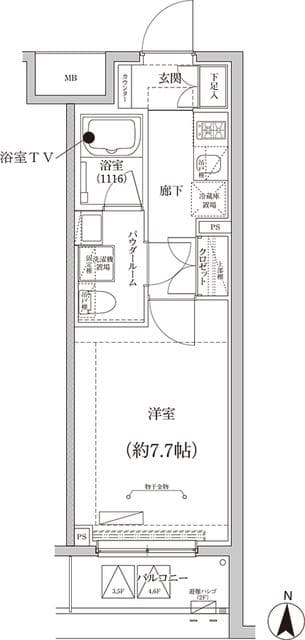 CREALpremier大島 2階の間取り 1