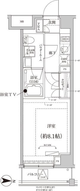 CREALpremier大島 2階の間取り 1